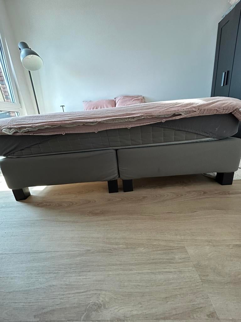 Grijs ESPEVÄR bed 160x200 (2 x 80x200) - IKEA, Ophalen, Tweepersoons, Zo goed als nieuw, 200 cm