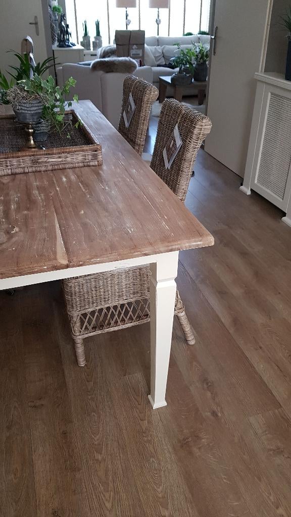 eettafel 180 x 80 landelijk, Huis en Inrichting, Tafels | Eettafels, Ophalen, Teakhout, 50 tot 100 cm, Vijf personen of meer