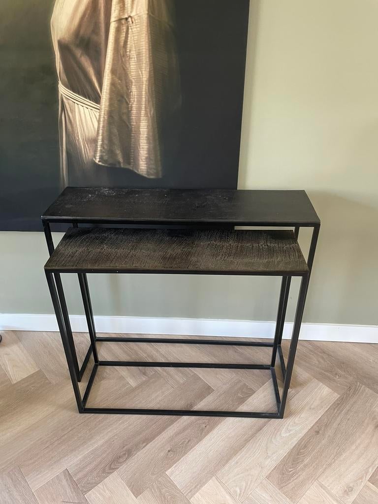 Bijzettafel/Sidetable (set), Huis en Inrichting, Tafels | Sidetables, Ophalen, 50 tot 100 cm, Zo goed als nieuw, 25 tot 50 cm