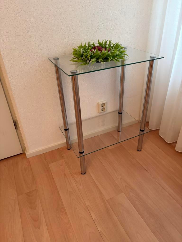 Glazen sidetable GRATIS..!, Ophalen, 100 tot 150 cm, Modern, Glas
