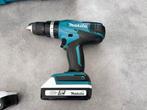 MAKITA 18V ACCU BOORMACHINE +KLOPSTAND HP457DWE Li-ion set, Ophalen of Verzenden, Zo goed als nieuw, Boor- en Schroefmachine, Variabele snelheid