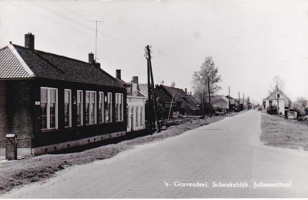 07205 's Gravendeel - Schenkeldijk Julianaschool - 1964, Verzenden, 1960 tot 1980, Ongelopen, Zuid-Holland
