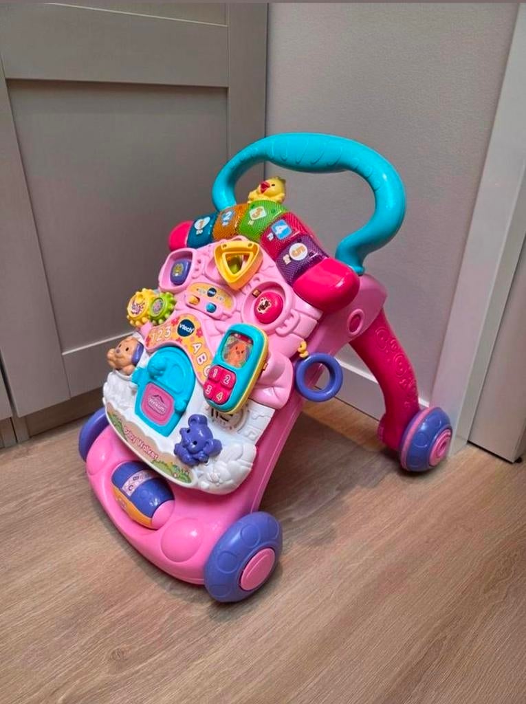 Vtech Baby Walker roze - Loopwagentje!!, Kinderen en Baby's, Speelgoed | Vtech, Ophalen of Verzenden, Zo goed als nieuw, 6 maanden tot 2 jaar