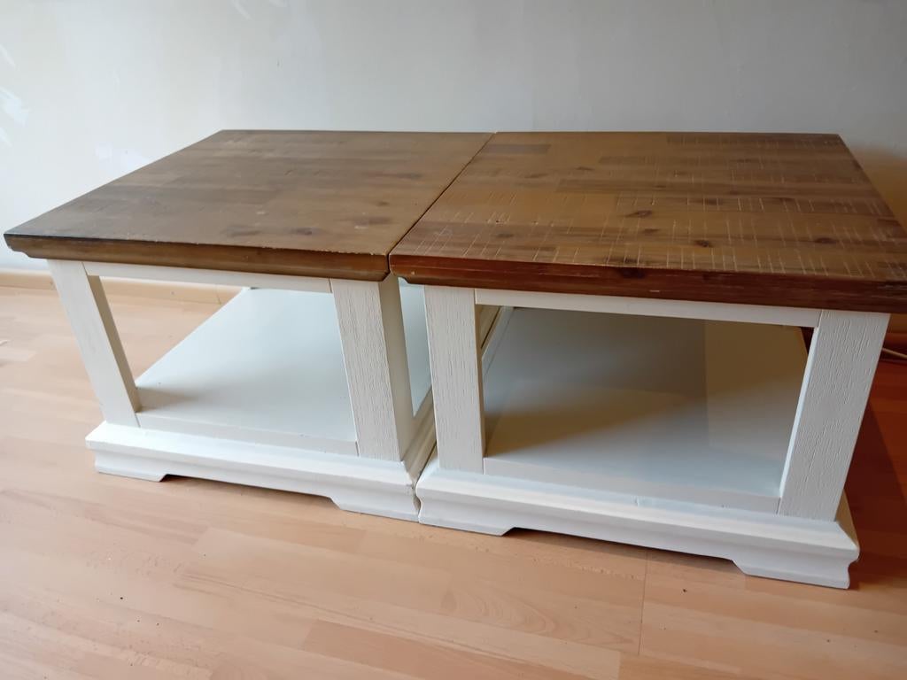 2x Pronto Veresa salontafeltjes, Ophalen, Gebruikt, 50 tot 100 cm, Vierkant