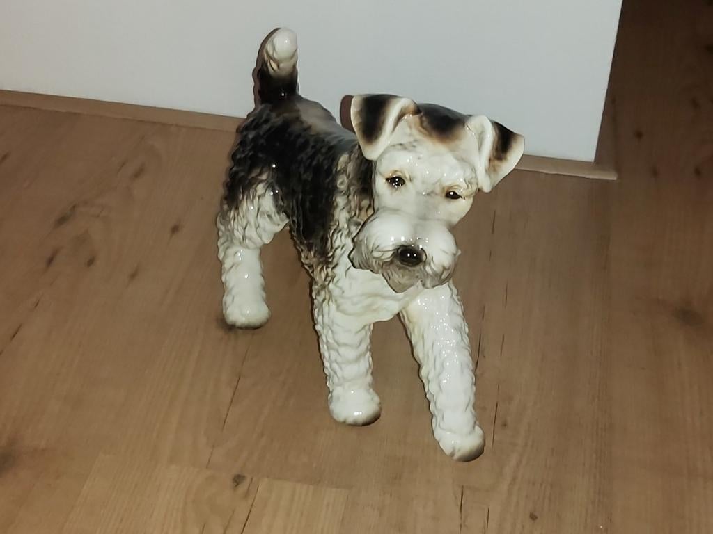 Oude Antieke Porseleinen Hond. Merk Goebel., Antiek en Kunst, Antiek | Porselein, Ophalen of Verzenden