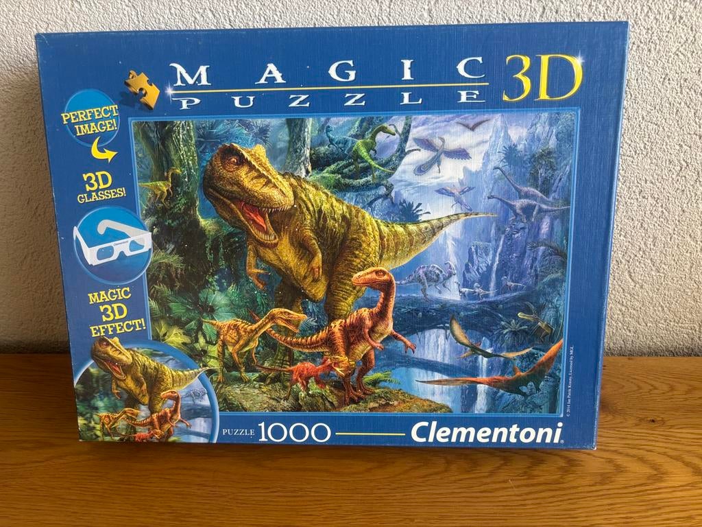 ZGAN Puzzle Dinosaurussen 1000 stukjes, Ophalen of Verzenden, 500 t/m 1500 stukjes, Zo goed als nieuw