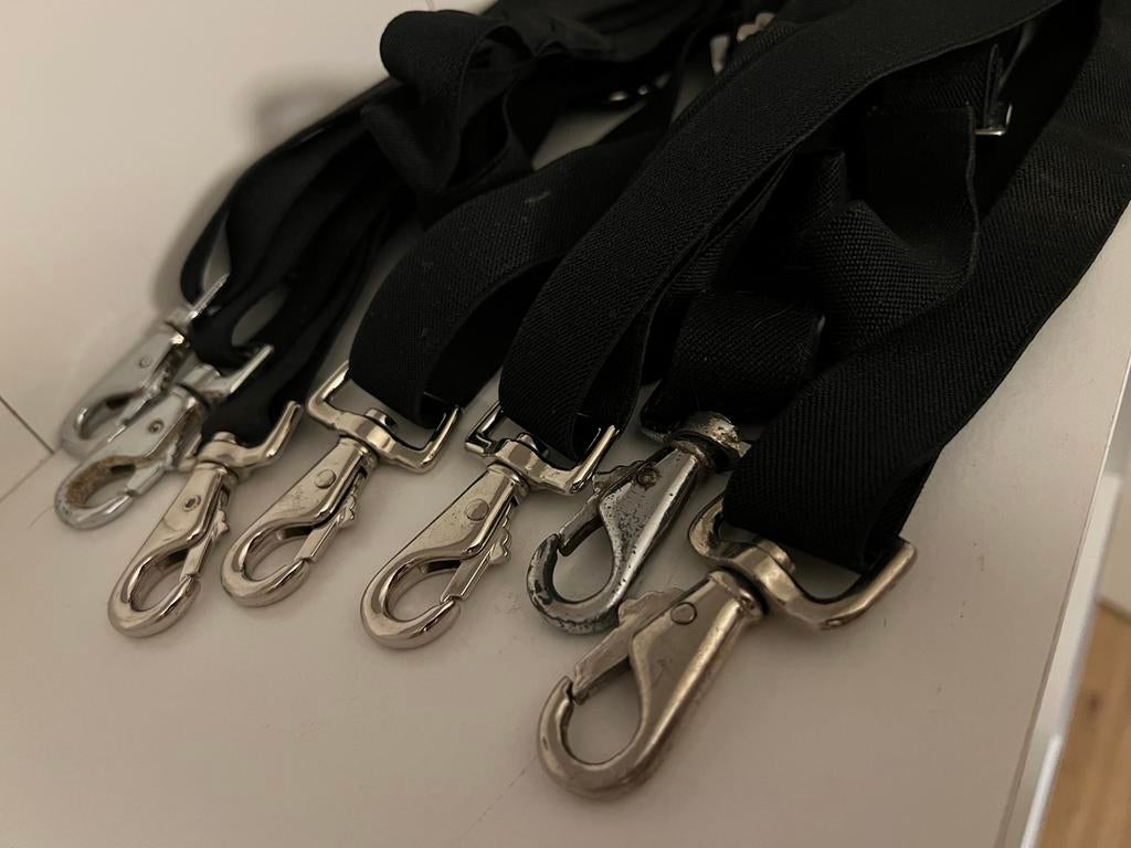 7 Stuks Elastische Bilriemen Enkelklips Zwarte Bilkoorden, Ophalen of Verzenden, Zwart, Overige typen