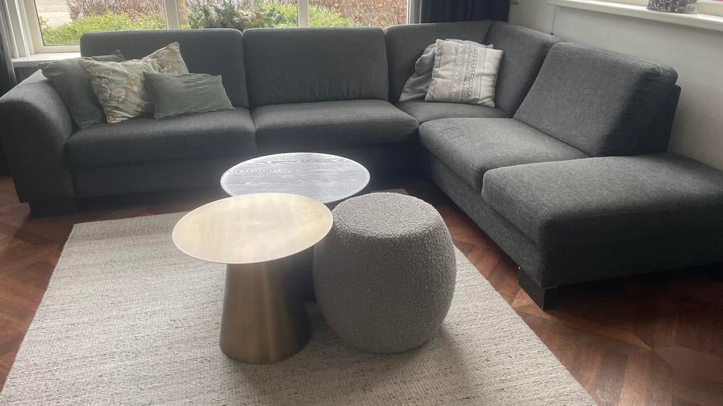 Hoekbank antraciet, Huis en Inrichting, Banken | Complete zithoeken, Gebruikt, Ophalen