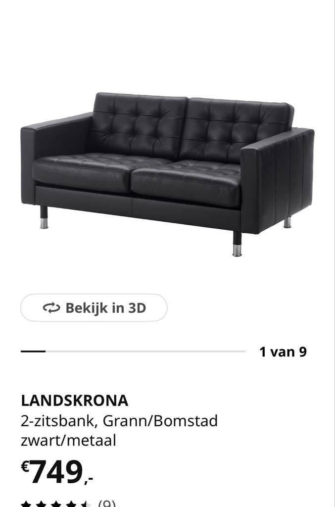 IKEA Landskrona 2-zitsbank, Huis en Inrichting, Ophalen, Gebruikt, 150 tot 200 cm, Tweepersoons