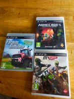 PS3 Games: Minecraft, Farming Simulator, MXGP, Gebruikt, 1 speler, Ophalen of Verzenden, Eén computer
