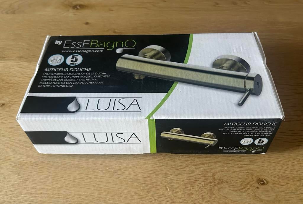 Nieuwe EsseBagno Luisa douchemengkraan, Doe-het-zelf en Verbouw, Sanitair, Ophalen of Verzenden, Nieuw, Rvs, Kraan