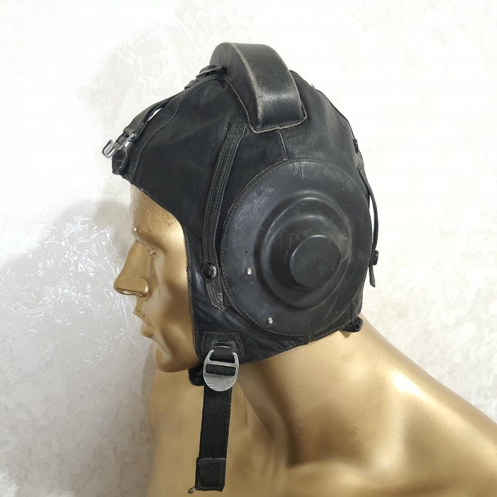 Leren militaire luchtmacht USSR pilotenhelm Rusland '70, Ophalen of Verzenden, Luchtmacht, Overige gebieden, Helm of Baret