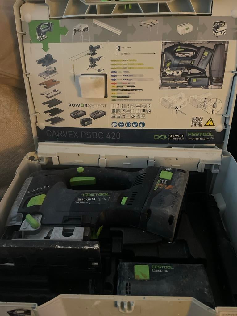 Festool Carvex PSBC 420 Accu-decoupeerzaag, Doe-het-zelf en Verbouw, Gereedschap | Zaagmachines, Gebruikt, Decoupeerzaag, 600 tot 1200 watt