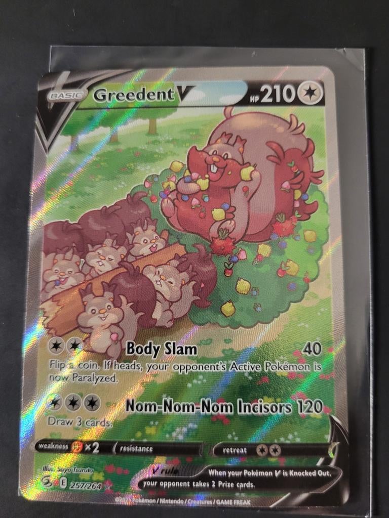 Greedent V 057/264 - Fusion Strike Pokémon Kaart, Ophalen