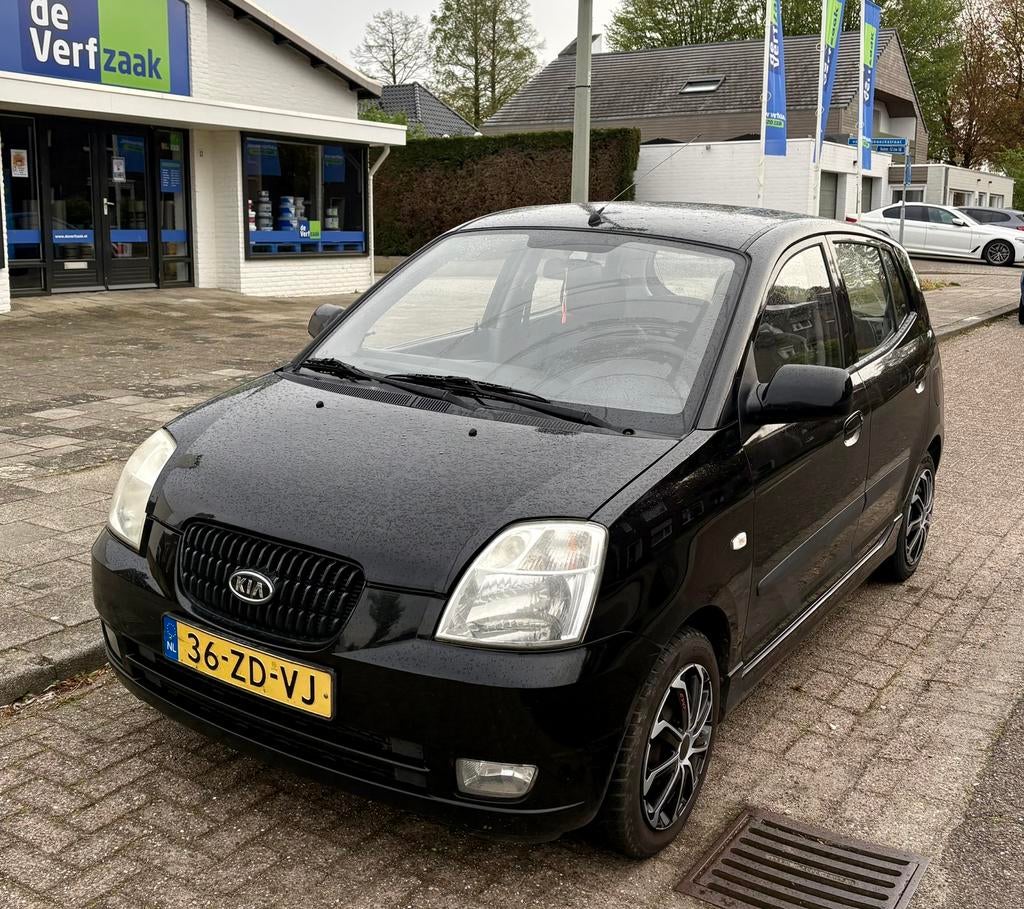 Kia Picanto 1.0 2008 Zwart /MET AIRCO!/ APK tot eind okt., Auto's, Kia, Particulier, Picanto, Benzine, B, Hatchback, Handgeschakeld