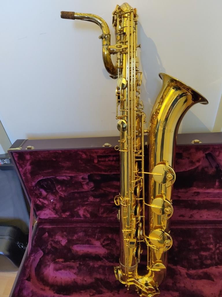 Baritonsaxofoon Jupiter 793 met lage A + hoge Fis!, Muziek en Instrumenten, Blaasinstrumenten | Saxofoons, Ophalen, Gebruikt, Bariton