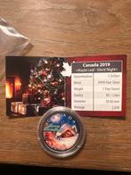 Canada 2019 Maple Leaf - Silent Night 5 Dollars Zilveren Mun, Ophalen of Verzenden, Overige landen, Losse munt, Zilver