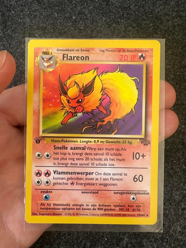 Flareon 1st edition - Jungle - NL, Ophalen of Verzenden, Zo goed als nieuw