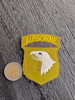 Patch groen 101st Airborne Division Screaming Eagles, Verzamelen, Ophalen of Verzenden, Landmacht, Amerika, Embleem of Badge