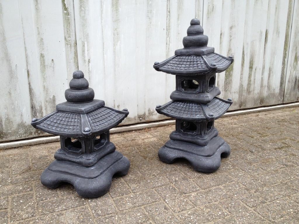 Prachtige Japanse Lantaarns, Pagode, Tempels, in de Tuin, Ophalen, Nieuw, Steen, Overige typen