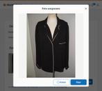 Flore blouse maat XL = maat 42/44 zwart met witte bies, Kleding | Dames, Blouses en Tunieken, Zwart, Maat 42/44 (L), Ophalen of Verzenden