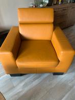 Karakteristieke fauteuil met neerlaatbare rugleuning, Ophalen of Verzenden, Zo goed als nieuw, 100 tot 125 cm, Leer