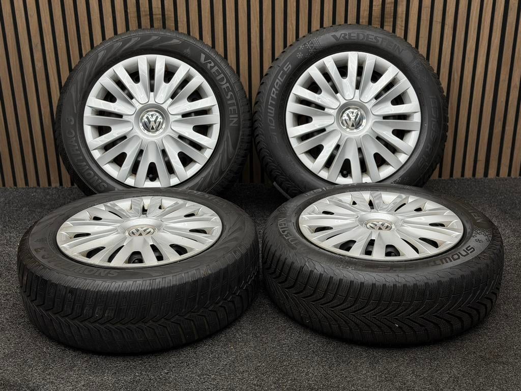 Originele 15 inch VW Golf 7 5x112 ET43 Vredestein 185/65/15, Ophalen, 15 inch, ., Banden en Velgen