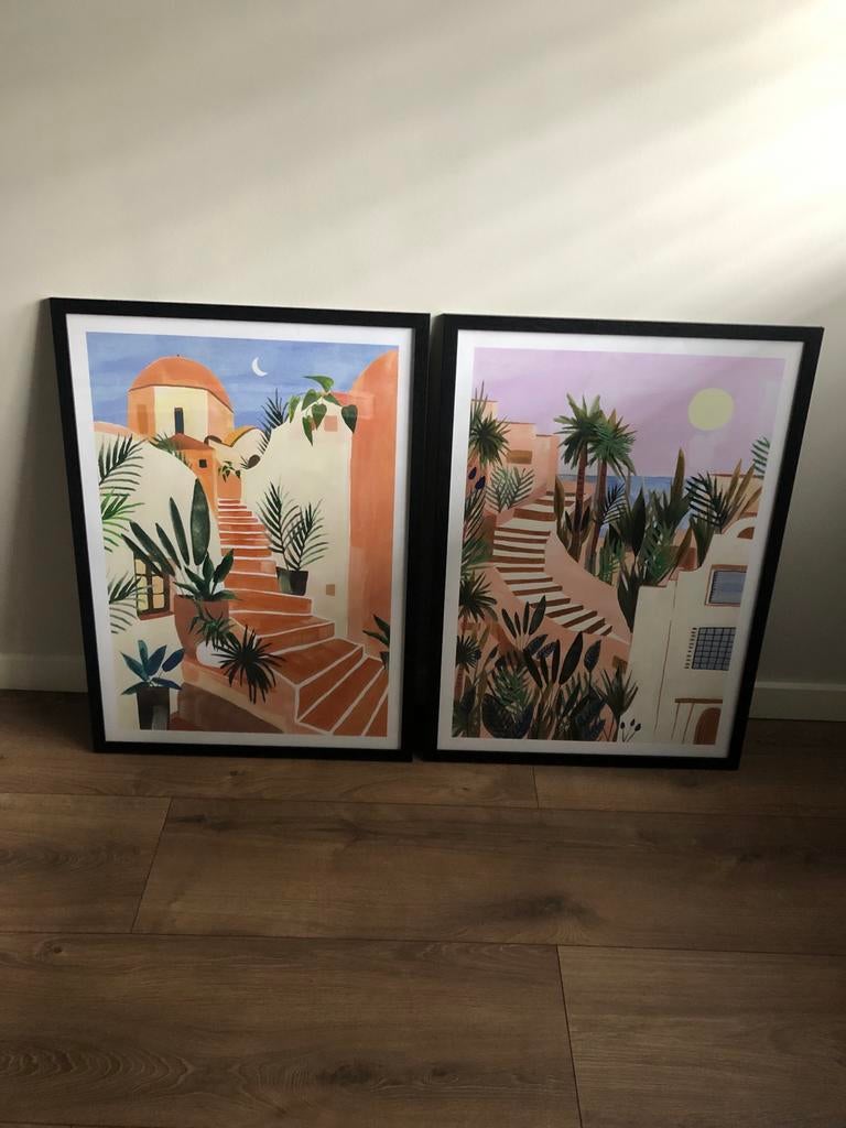 Desenio posters met zwarte lijsten, nieuw (70x100), Huis en Inrichting, Woonaccessoires | Schilderijen, Tekeningen en Foto's, Ophalen