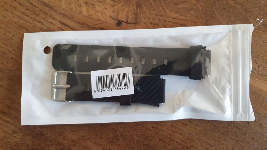 Qlokkie | Zwart siliconen horlogebandje, Zwart, Nieuw, Ophalen of Verzenden, Qlokkie