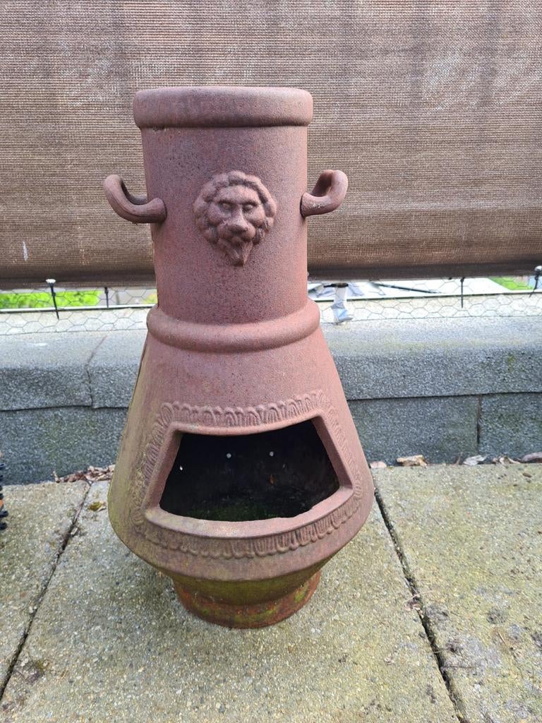 Gietijzeren buiten kachel, Ophalen, Gebruikt