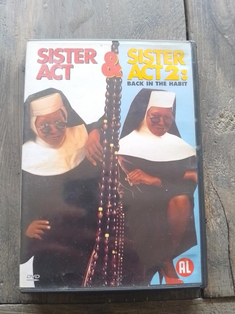 Sister act part 1 & 2 - dvd, Alle leeftijden, Ophalen of Verzenden, Zo goed als nieuw, Actiekomedie