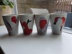 Pols Potten design mokken set 4x porselein, Huis en Inrichting, Keuken | Servies, Ophalen of Verzenden, Zo goed als nieuw, Overige stijlen