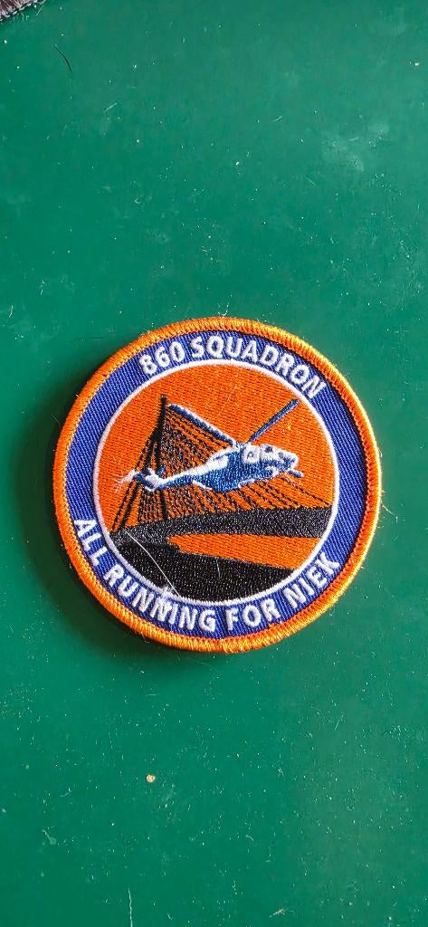 860 Squadron patch, Ophalen of Verzenden, Luchtmacht, Nederland, Embleem of Badge