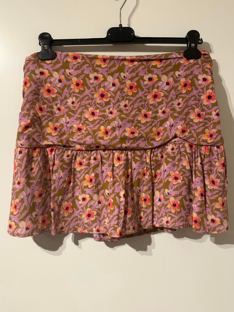 My Jewellery - skort bloemenprint roze/paars | Maat M, Maat 38/40 (M), Kort, Paars, Ophalen of Verzenden