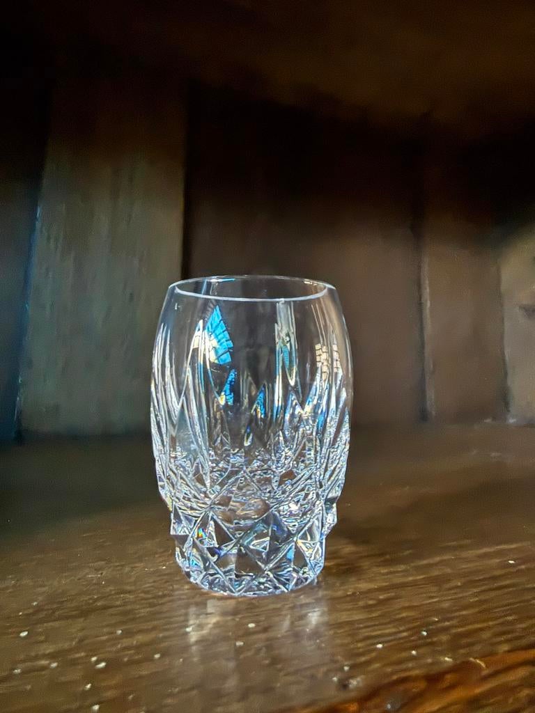 Set Kristallen glazen 6 cm  - set van 6 stuks, Ophalen of Verzenden, Zo goed als nieuw, Overige typen