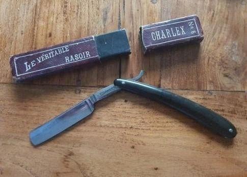 Antiek uniek scheermes Frankrijk Charlex nr.6. 1900 - 1920., Ophalen of Verzenden