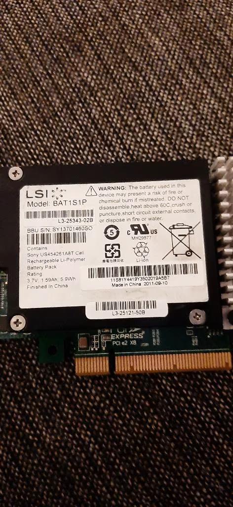 LSI 9261-8I - MegaRAID - SAS controller - RAID, Intern, Gebruikt, SAS, Server