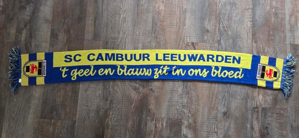 Sjaal Cambuur Leeuwarden, Ophalen of Verzenden, Zo goed als nieuw, Buitenlandse clubs, Vaantje of Sjaal