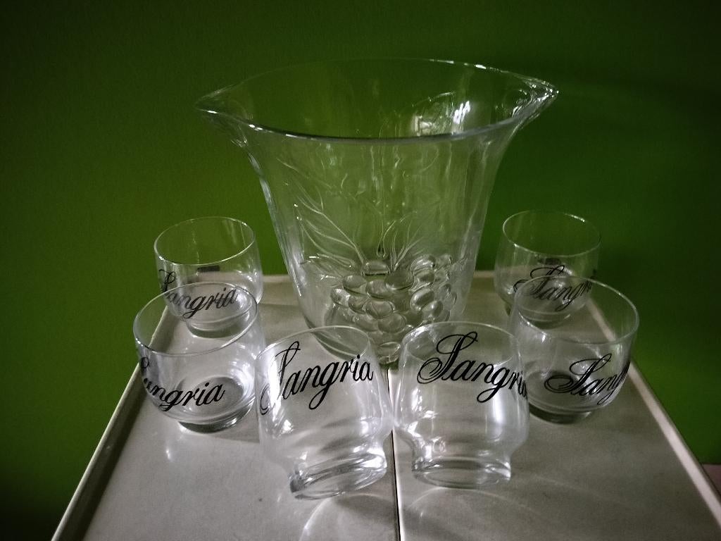 ⬇️ 🚨Retro Punchset / Champagnekoeler (Crescendo) +6 glazen, Ophalen, Huis en Inrichting