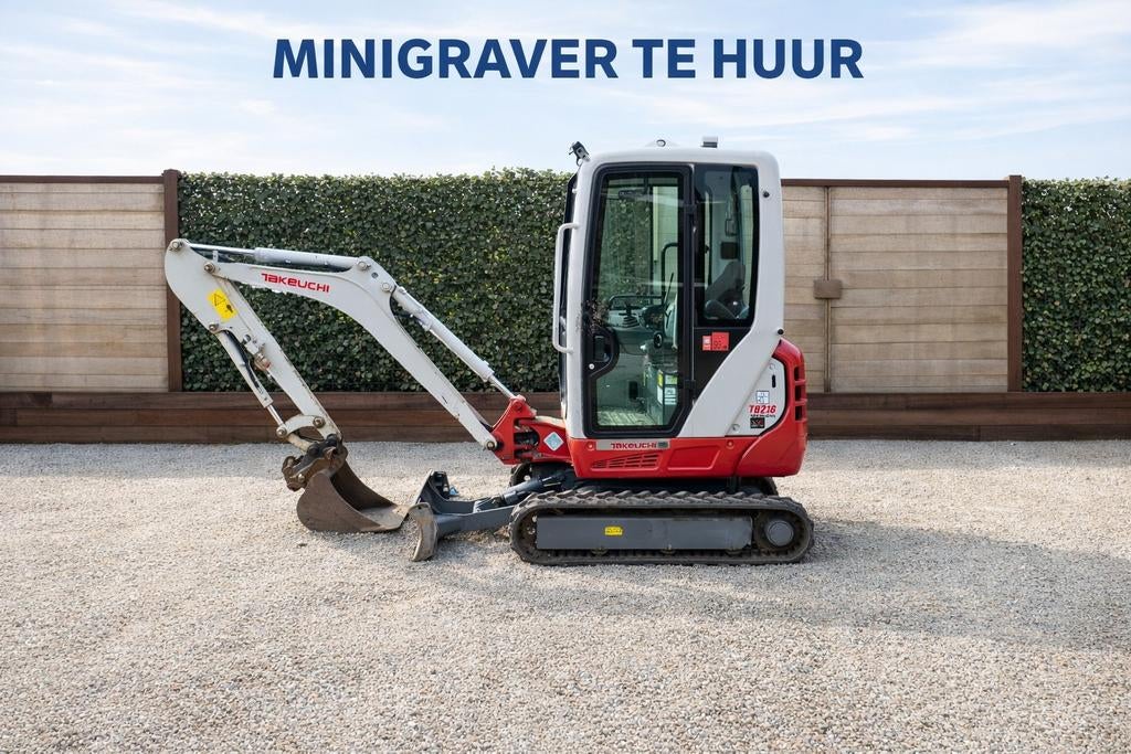 Graafmachine te huur met en zonder machinist, Tuin en Terras, Ophalen of Verzenden