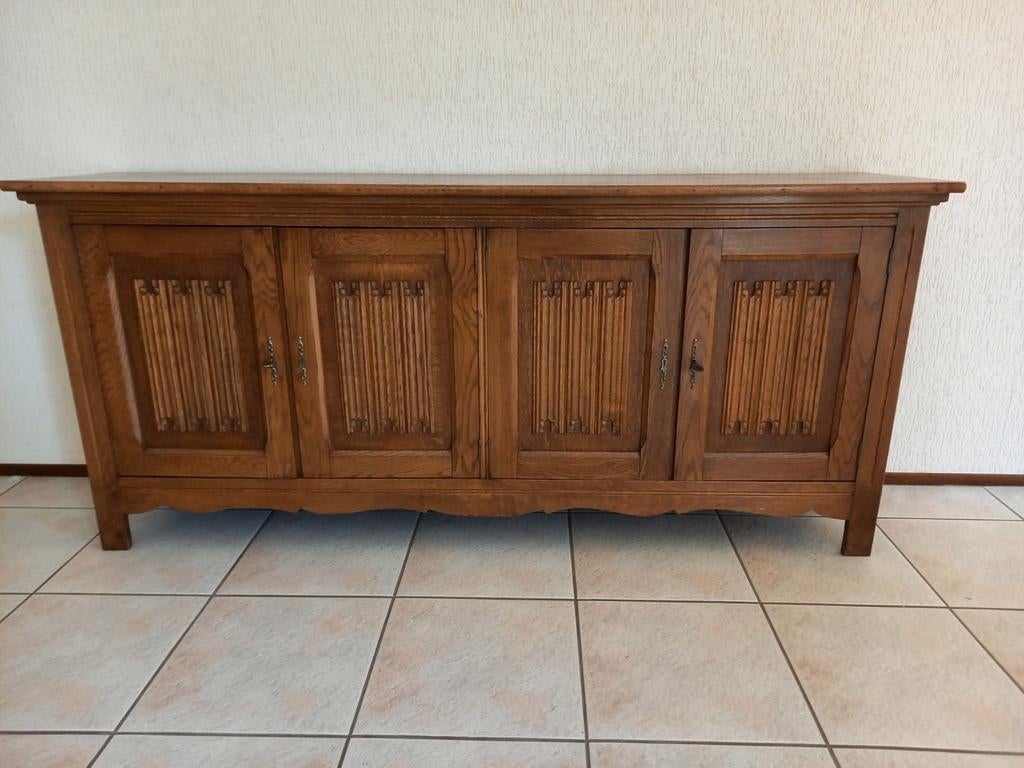 Eiken dressoir, Ophalen, Gebruikt, 25 tot 50 cm, 150 tot 200 cm
