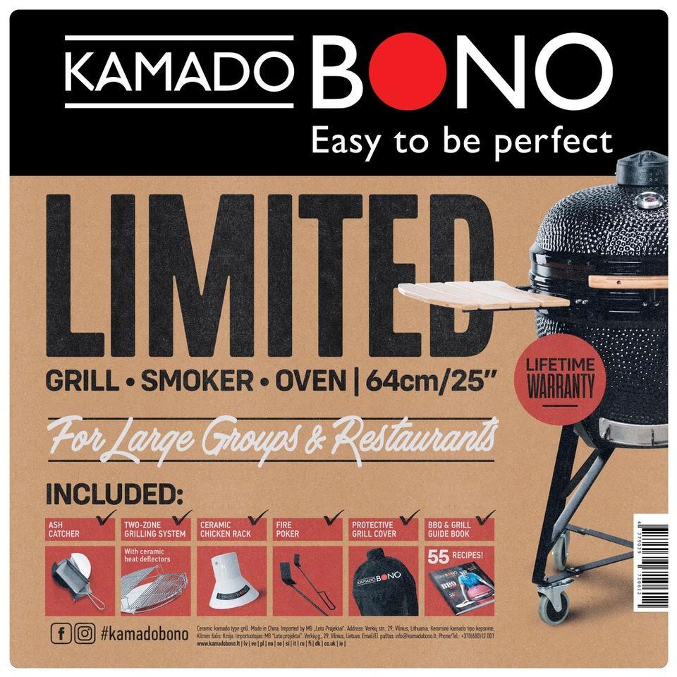 Kamado Bono –  25” GIGA kamado voor slechts € 1.099,-, Tuin en Terras, Houtskoolbarbecues, KamadoBono, Met accessoires, Kamadobono