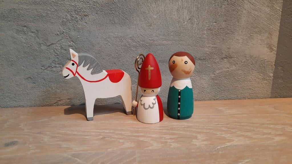 Sint, Piet en paard pegg dolls., Ophalen of Verzenden, Nieuw