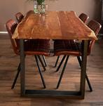 Eethoek - eettafel met 4 stoelen, Ophalen of Verzenden, Rechthoekig, 50 tot 100 cm