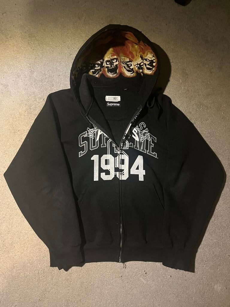 Supreme X Maison Margiela Zip-Up, Kleding | Heren, Truien en Vesten, Verzenden, Gedragen, Maat 52/54 (L), Zwart
