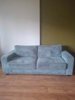 Tweepersoonsbank ijsblauw ribfluweel, Huis en Inrichting, Banken | Sofa's en Chaises Longues, Ophalen, Gebruikt, Tweepersoons