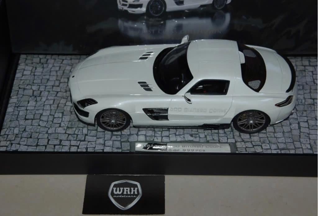 1:18 MERCEDES SLS BRABUS wit Minichamps deluxe LTD inbox WRH, Verzenden, Zo goed als nieuw, Auto, MiniChamps