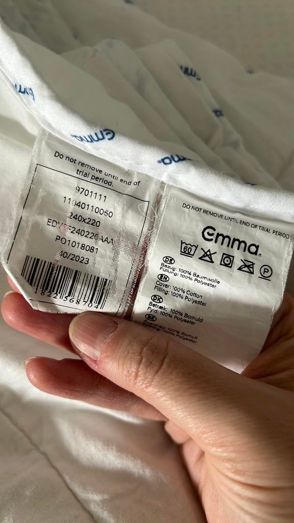 emma sleep dekbed 2 lagen 240x220, Ophalen of Verzenden