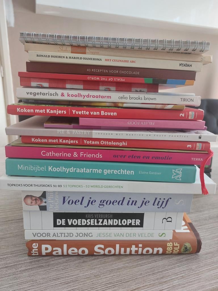 Boeken over afvallen en receptenboeken, Ophalen, Gelezen, Dieet en Voeding, Diverse Auteurs