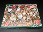 Falcon Puzzel Floral Cats 1000 stukjes, Ophalen of Verzenden, 500 t/m 1500 stukjes, Zo goed als nieuw, Legpuzzel